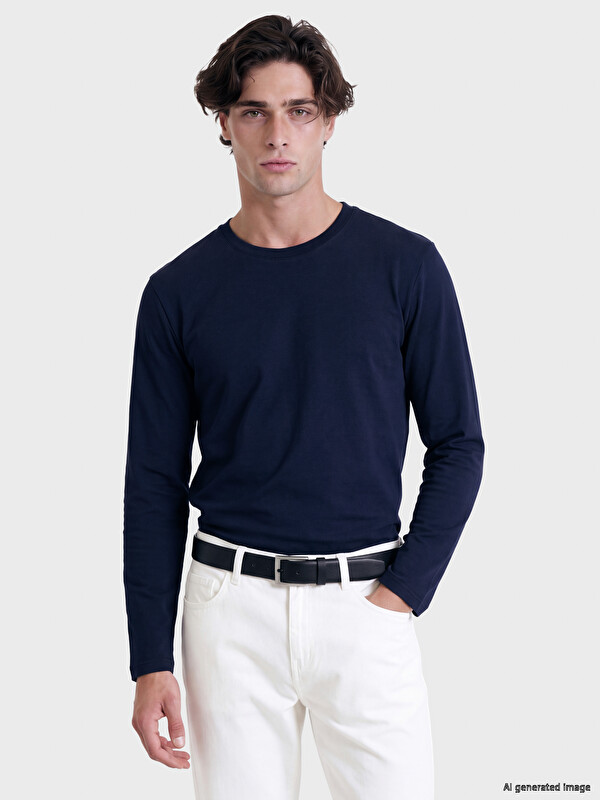 LCWAIKIKI Classic Crew Neck Long Sleeve Men's T-shirt