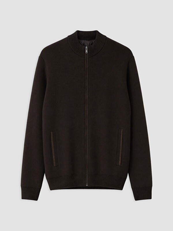 LCWAIKIKI Classic Regular Fit Mock Turtleneck Knitwear Cardigan
