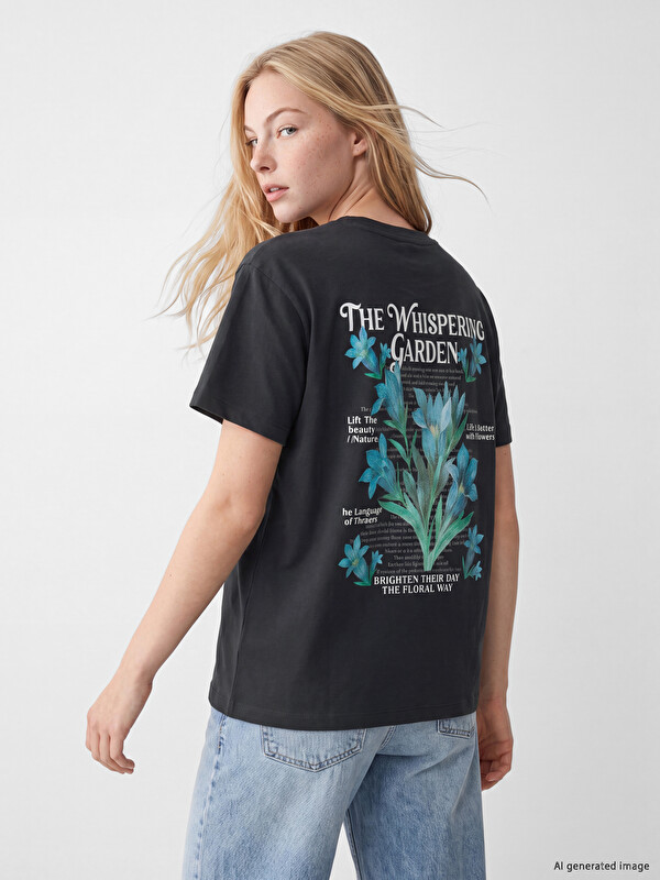 XSIDE Printed 100% Cotton Women's T-Shirt