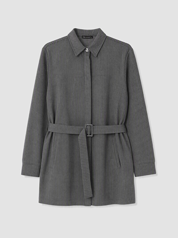 LCW Modest Шарена туника кошула со пруги и појас за Жени