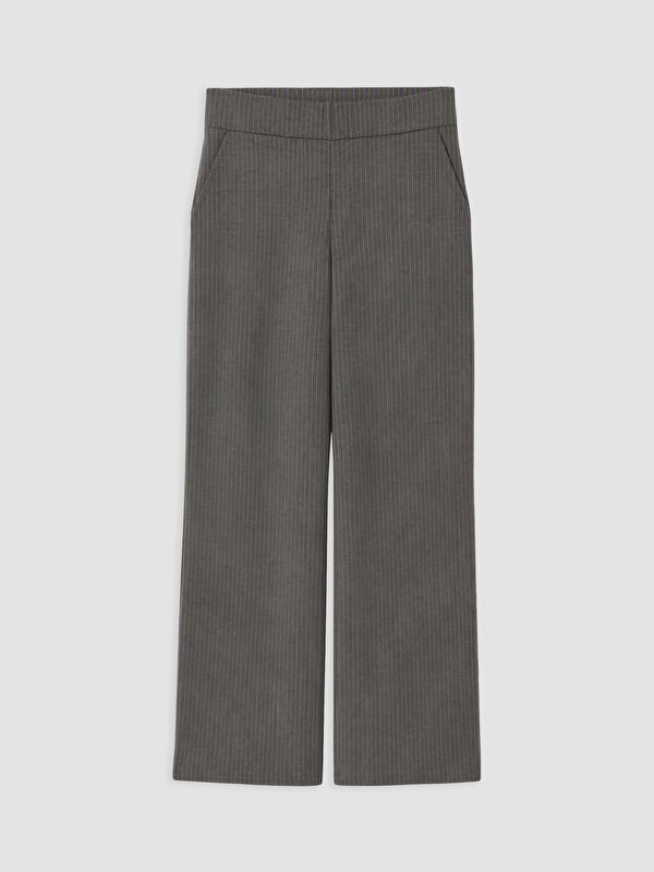LCW Modest Çizgili Geniş Paça Kadın Pantolon
