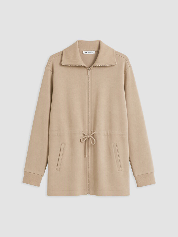 LCW Modest Soft Touch Kadın Fermuarlı Sweatshirt