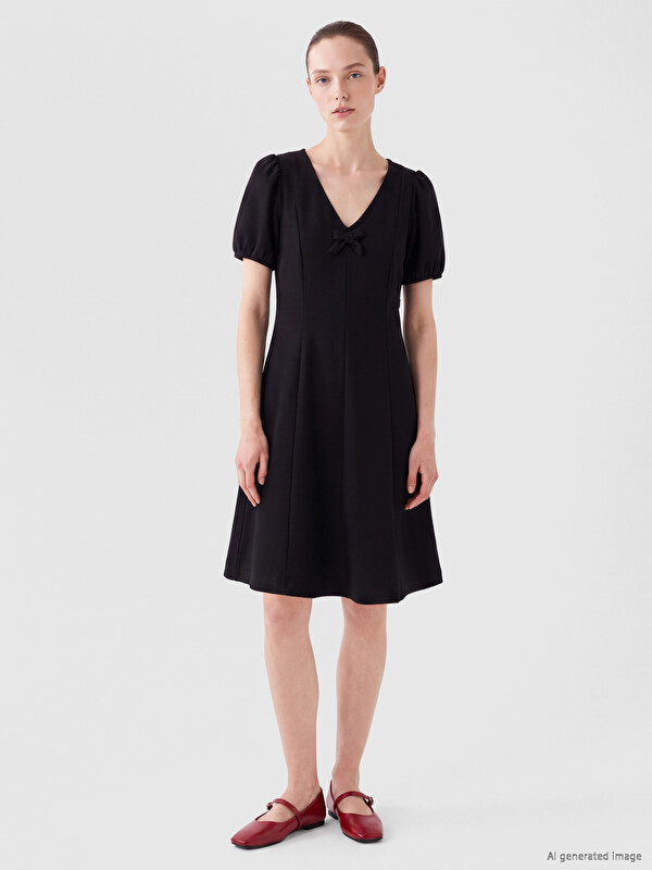 LCW Comfort V Yaka A Kesim Mini Elbise
