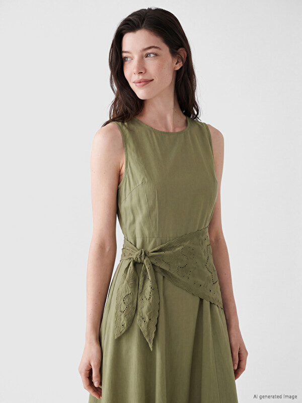 LCW Comfort A Form Side Shawl Tie Dress