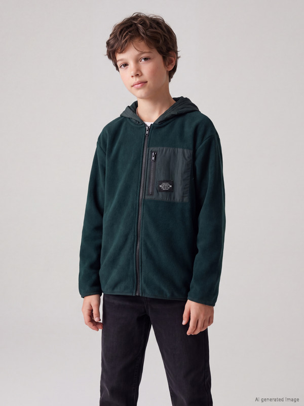 LCW Kids Erkek Çocuk Fermuarlı Sweatshirt