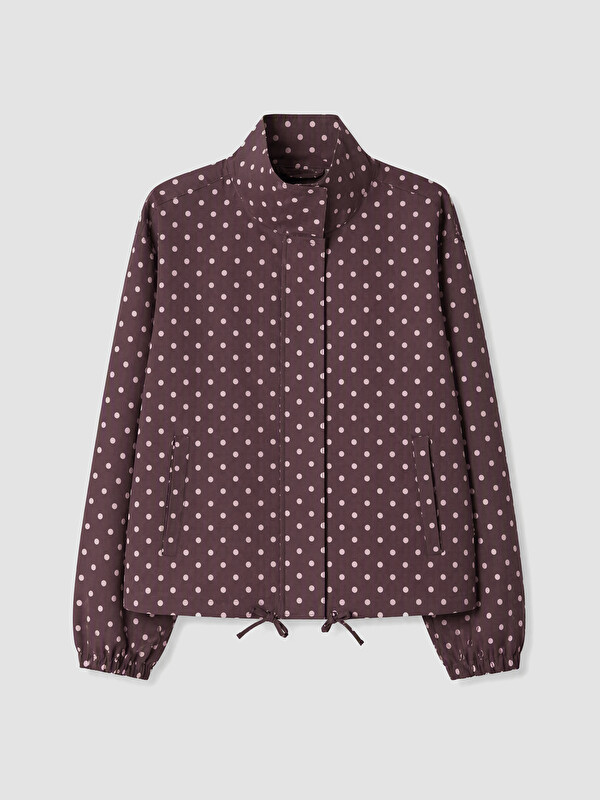 LCW EVERYDAY Dik Yaka Puantiyeli Oversize Kadın Mont