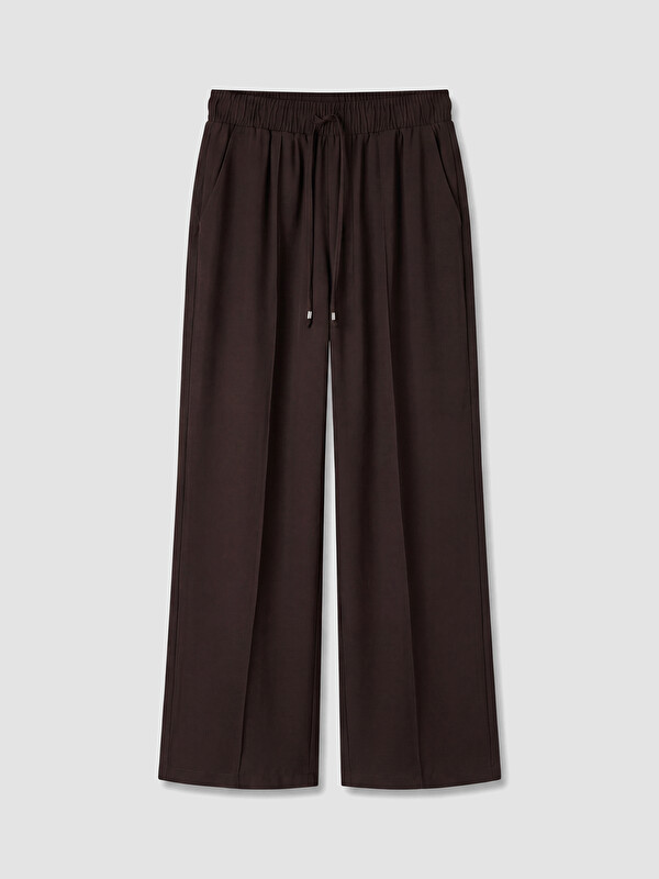 LCWAIKIKI Classic Beli Lastikli Geniş Paça Kadın Pantolon