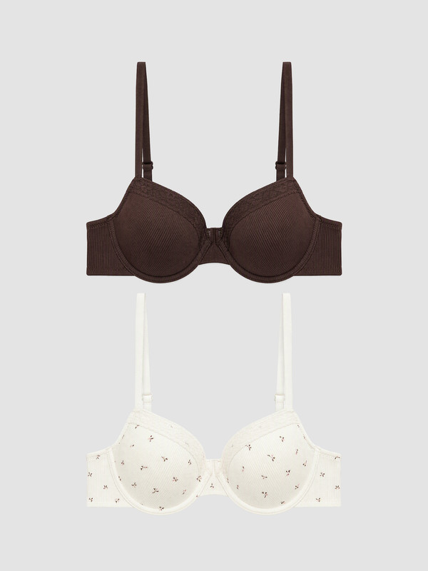 LCW DREAM Wired Half Padded T-Shirt Bra 2 Pack