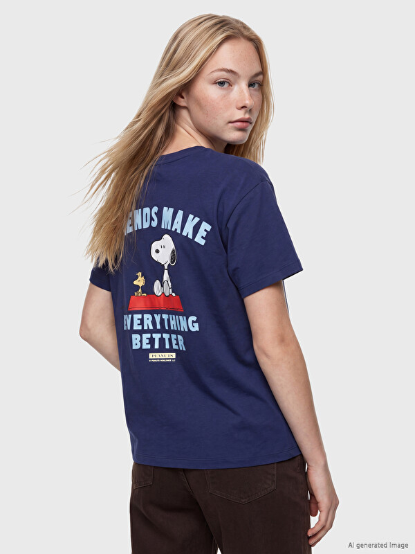 XSIDE Snoopy Printed 100% Cotton Women's T-Shirt