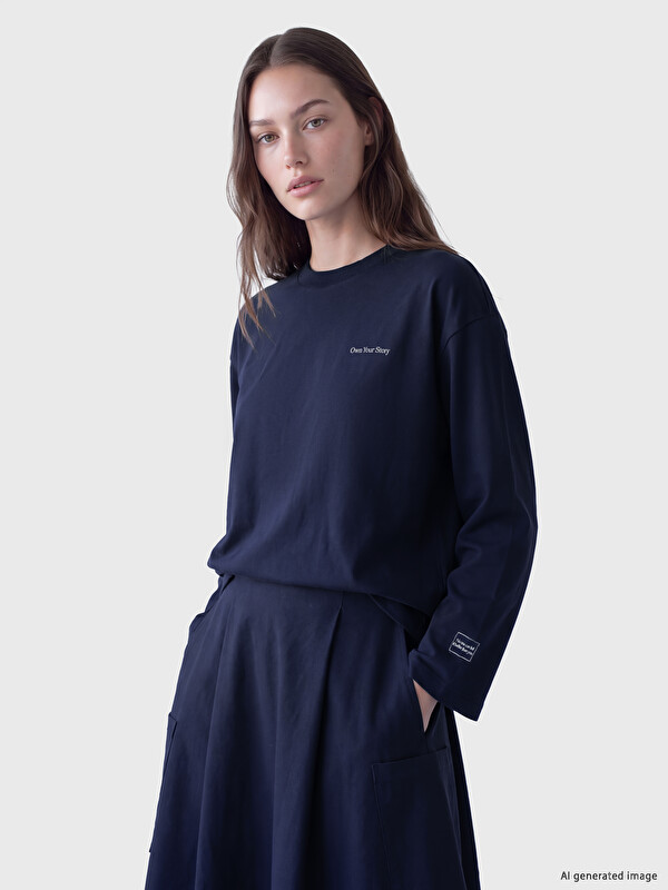 LCW Modest Tunikë bluzë oversize e stampuar për gra