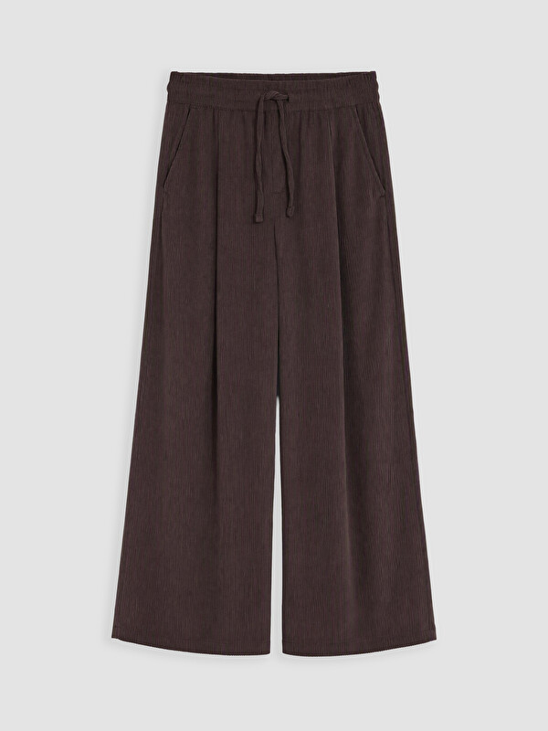 LCW Vision Wide Leg Women's Velvet Trousers