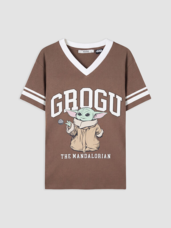 XSIDE Grogu Baskılı Oversize Kadın Tişört