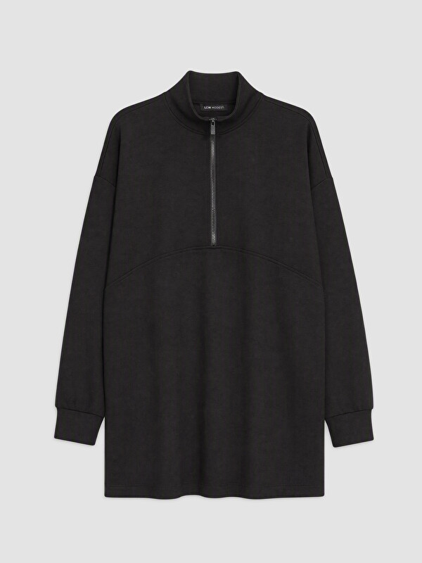 LCW Modest Mock Neck Soft Touch Women's Sweatshirt Tunic