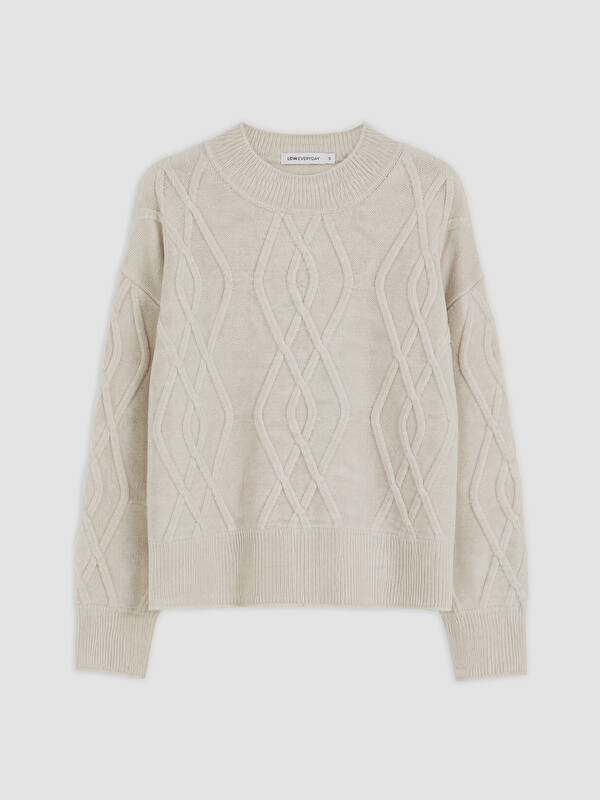 LCWAIKIKI Classic Woman White Sweater
