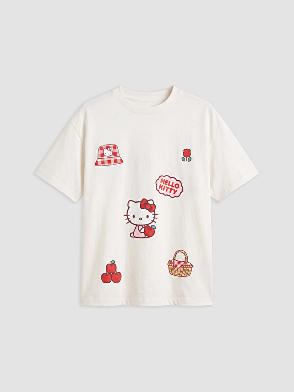 LCW Kids Hello Kitty Baskılı Kız Çocuk Tişört