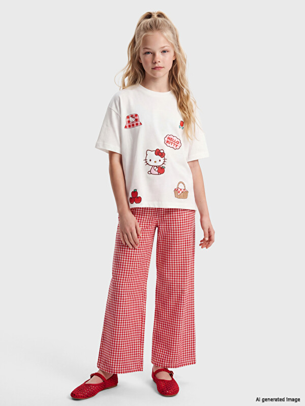 LCW Kids Hello Kitty Baskılı Kız Çocuk Takım