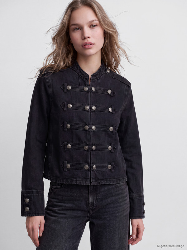 LCW Vision Decorated Buttoned Women's Jean Jacket