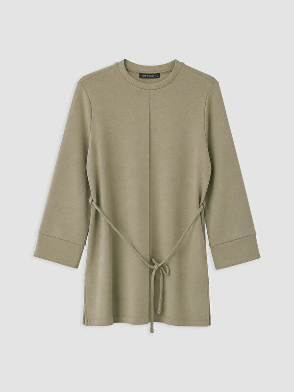 LCW Modest Woman Khaki Sweatshirt Tunic