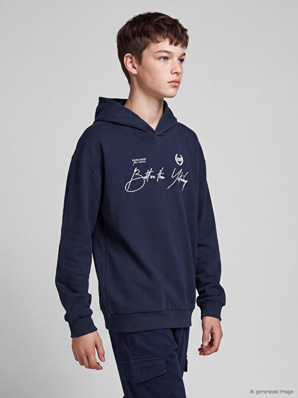 LCW Kids Printed Boys' Thick Sweatshirt