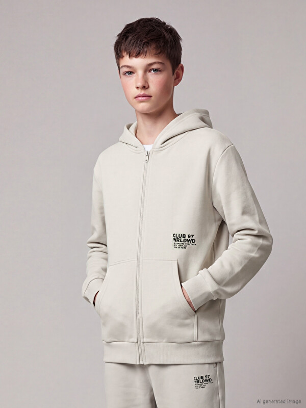 LCW Kids Erkek Çocuk Kalın Fermuarlı Sweatshirt