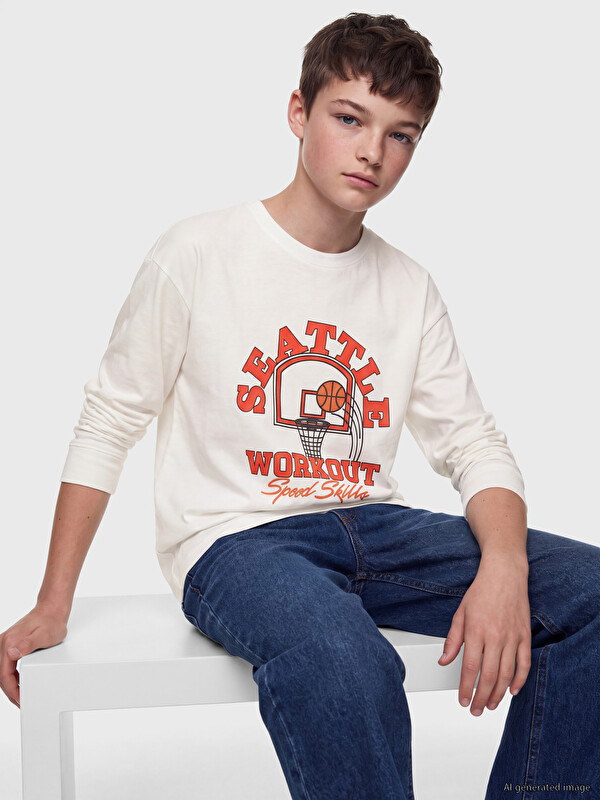 LCW Kids Baskılı Erkek Çocuk Tişört