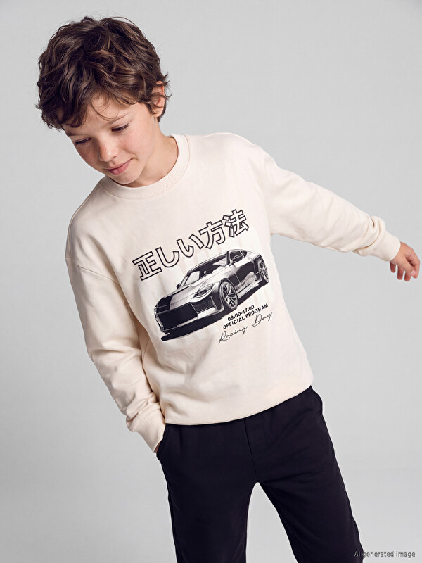 LCW Kids Crew Neck Printed Boys' T-Shirt