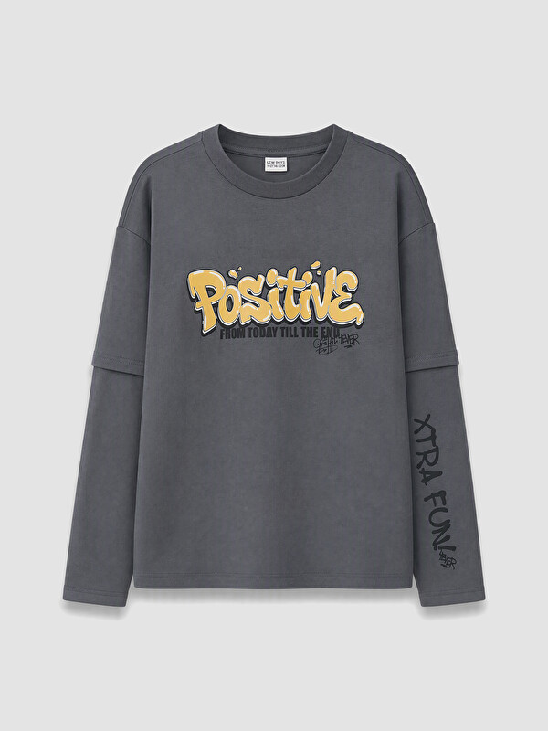 LCW Kids Boy Grey T-Shirt
