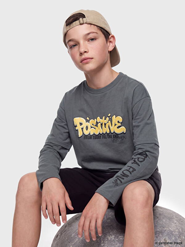 LCW Kids Baskılı Erkek Tişört
