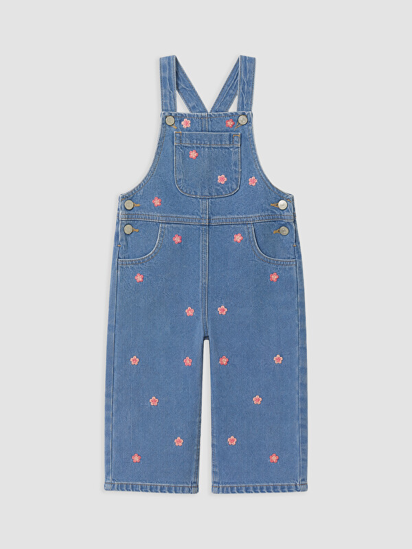 LCW Kids Floral Girls' Jean Dungarees