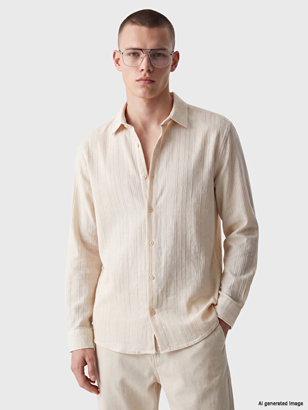 XSIDE Regular Fit Men's Textured Shirt