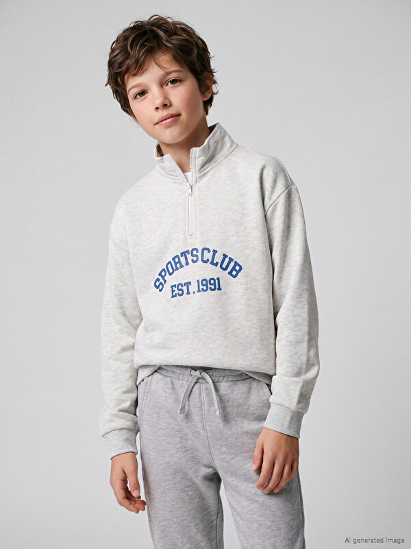 LCW Kids Mock Neck Boys' Sweatshirt