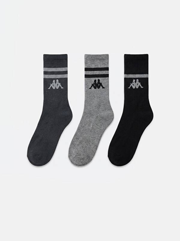 LCW ACCESSORIES Kappa Baskılı Erkek Soket Çorap 3'lü Paket