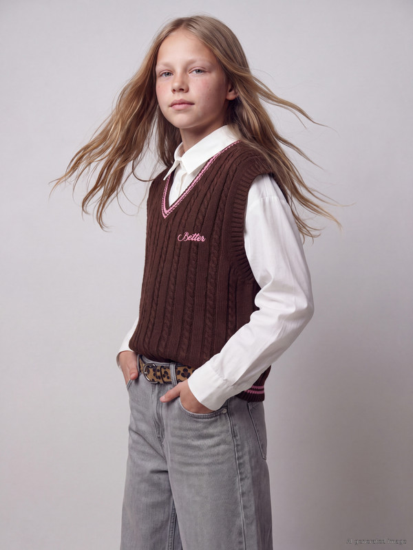 LCW Kids Girls' Shirt and Sweater Set