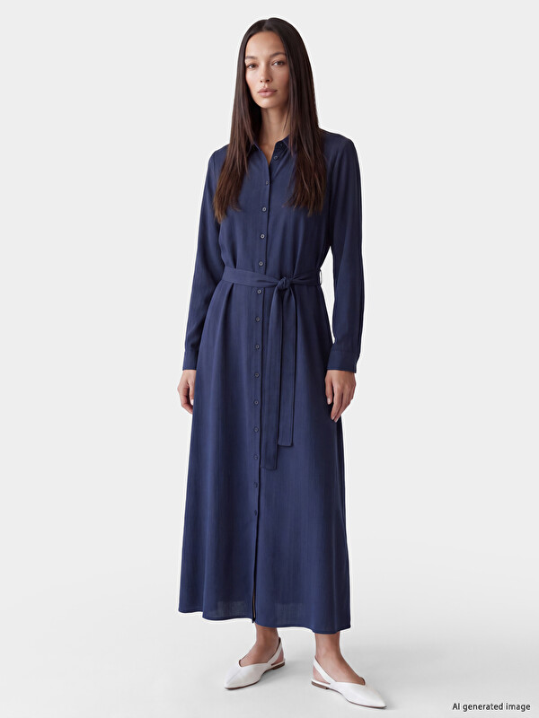 LCW EVERYDAY Rochie cămașă cu dungi cu brau