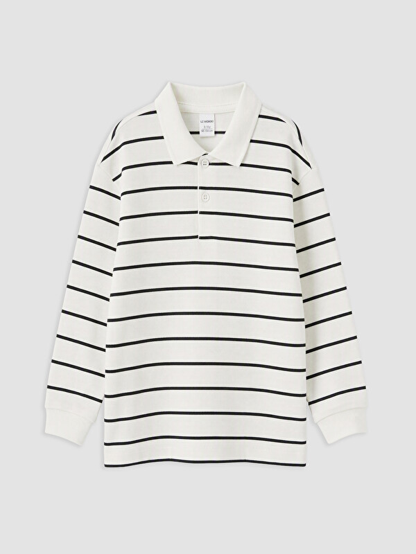 LC WAIKIKI Polo Yaka Çizgili Erkek Çocuk Tişört