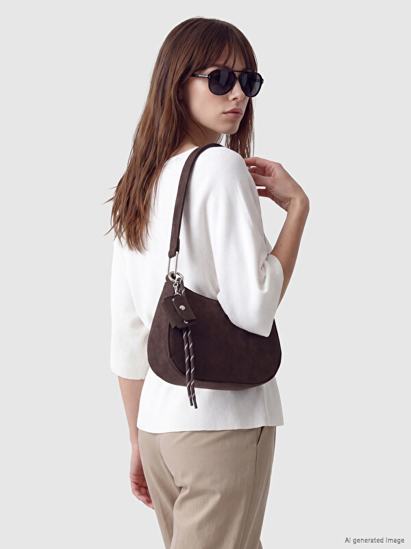 LCW ACCESSORIES Süet Kadın Omuz Çantası