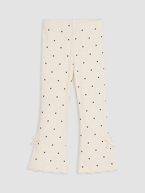 LCW Kids Leggins pika-pika me detaj fjongo për vajza