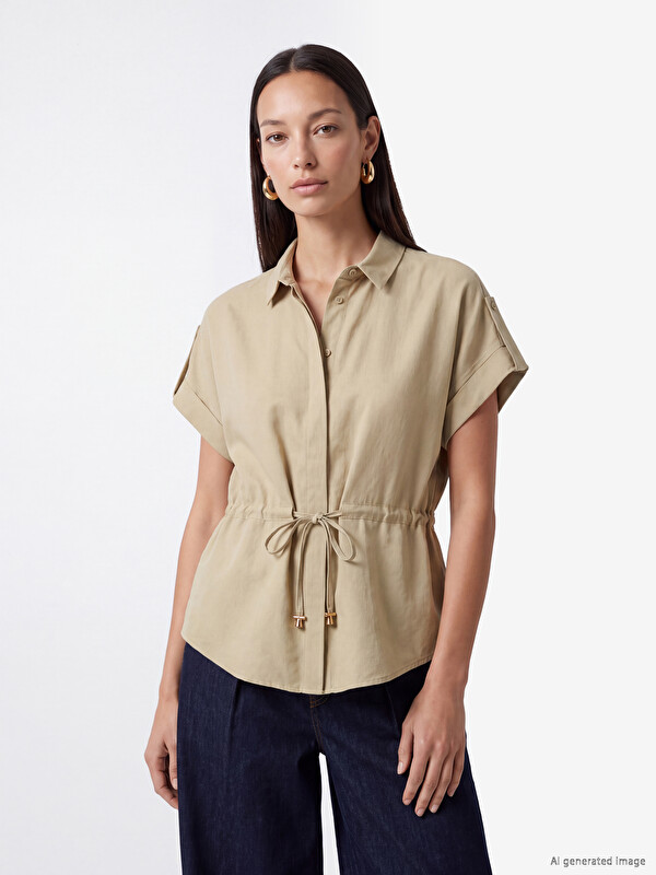 LCW EVERYDAY Bağcıklı Oversize Kadın Gömlek