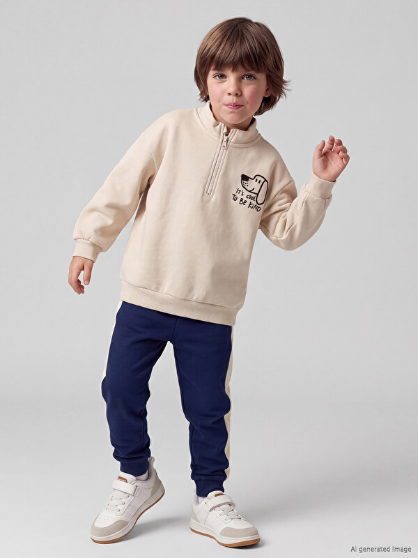 LCW Kids Pantallona sportive jogger me ngjyra të kombinuara për djem