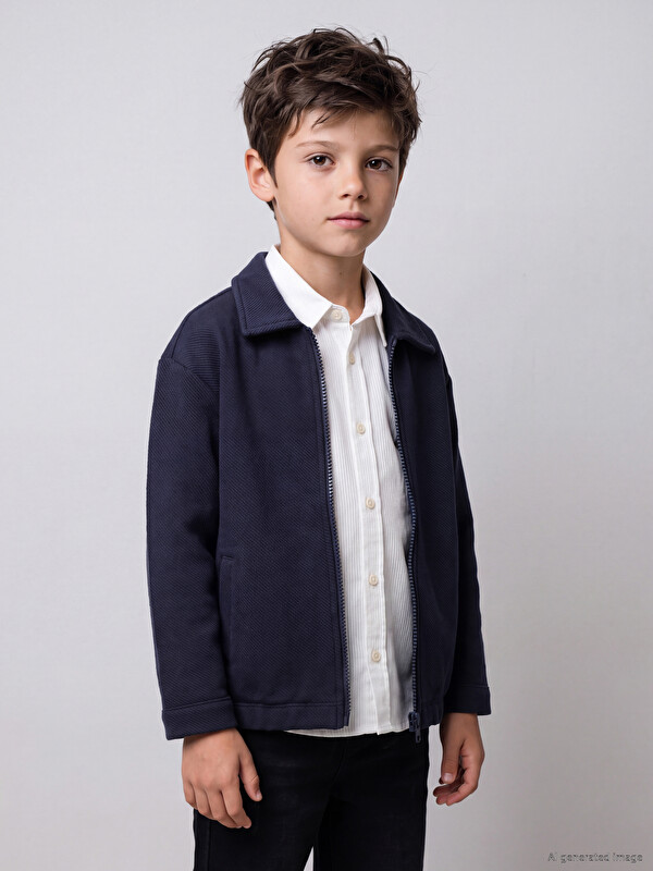 LCW Kids Boys' Zippered Cardigan