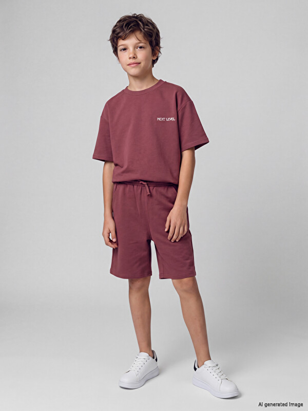 LCW Kids Set de pantaloni scurți imprimați pentru băieți