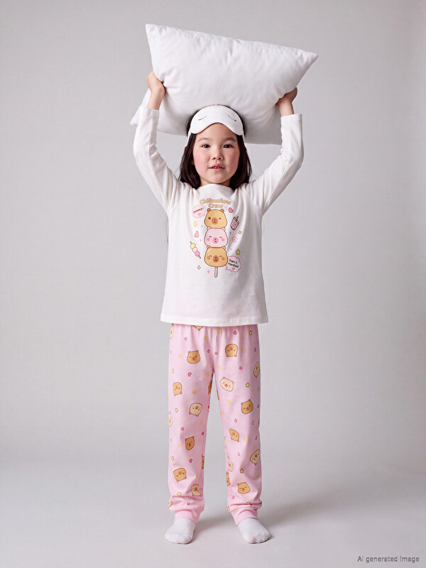 LCW Kids Kız Çocuk Pijama Takım