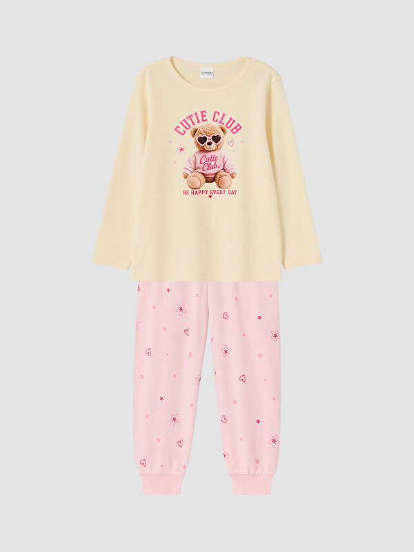 LCW Kids Baskılı Kız Çocuk Pijama Takım
