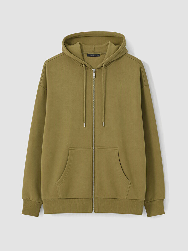 LC WAIKIKI Woman Green Zip-Up Sweatshirt