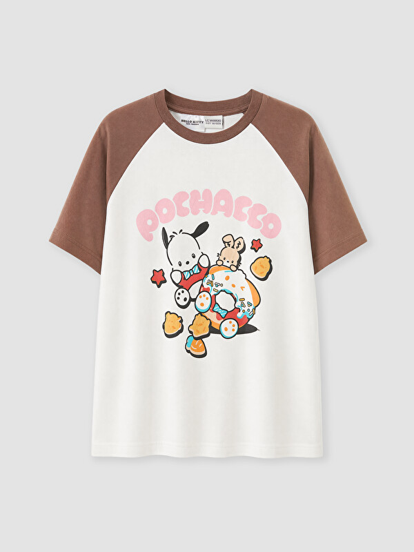 LCW Kids Crew Neck Pochacco Printed Girls' T-Shirt