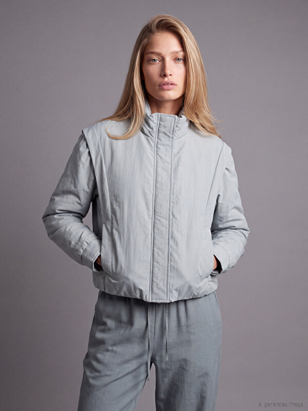 LCW Vision Dik Yaka Oversize Kadın Ceket