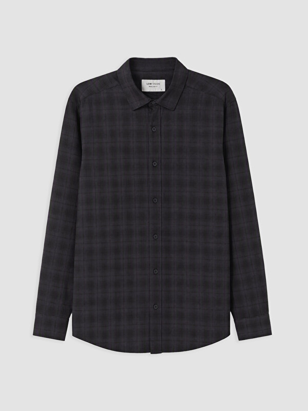 LCW Vision Regular Fit Ekose Gabardin Erkek Gömlek