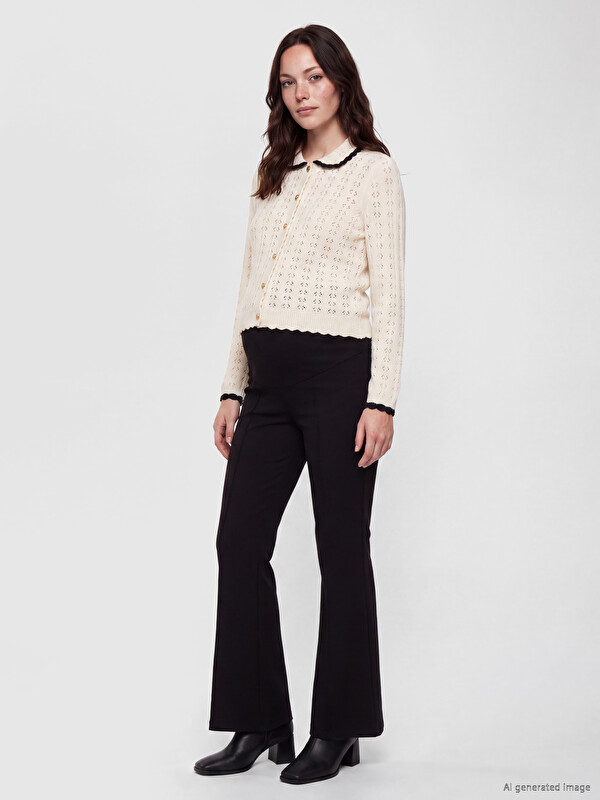 LCWAIKIKI Maternity Belly Paneled Flare Women's Trousers