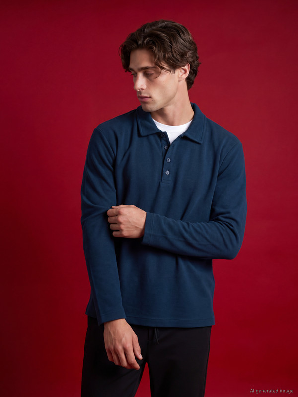 LCW Vision Polo Collar Men's Sweatshirt