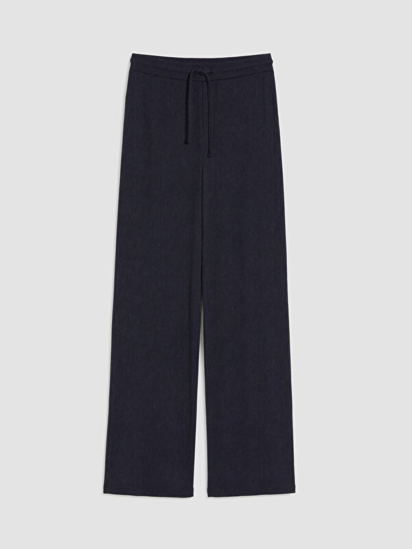 LCW Modest Elastic Waist Textured Women's Trousers